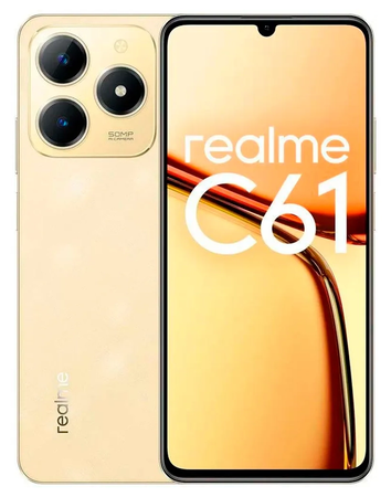 Realme C61 Dual Sim 6GB RAM 256GB Sparkle Gold