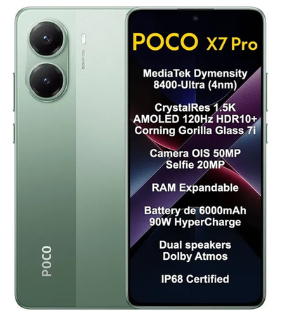 Xiaomi Poco X7 Pro 5G 12GB RAM 256GB Green