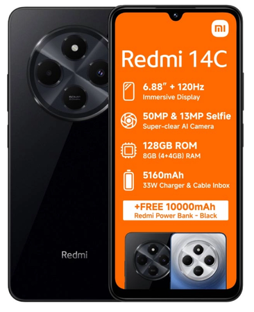 Xiaomi Redmi 14C 4G Dual Sim 4GB RAM 128GB Black