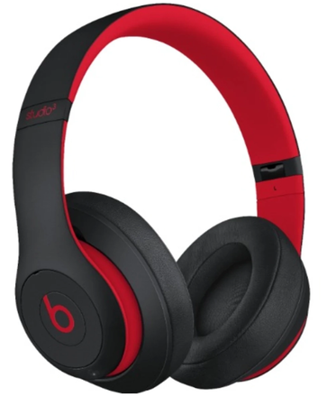 Beats Studio 3 Wireless Bluetooth Headphones (Over Ear) Defiant Black/Red Decade Collection