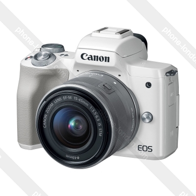 Canon EOS M50 with 15-45mm Lens White