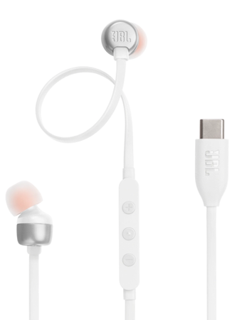 JBL Tune 310C Pure Bass In-Ear Headphones (Type-C) White