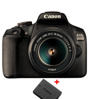 Canon EOS 2000D with EF-S 18-55mm IS II Black + Canon Battery LP-E10
