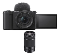 Sony ZV-E10 II with 16-50mm and 55-210mm Lenses Black