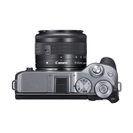 Canon EOS M6 Mark II with 15-45mm Lens and EVF-DC2 Viewfinder Silver